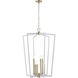 Lizabeth 6 Light 25 inch Matte White/Modern Gold Indoor Pendant Ceiling Light
